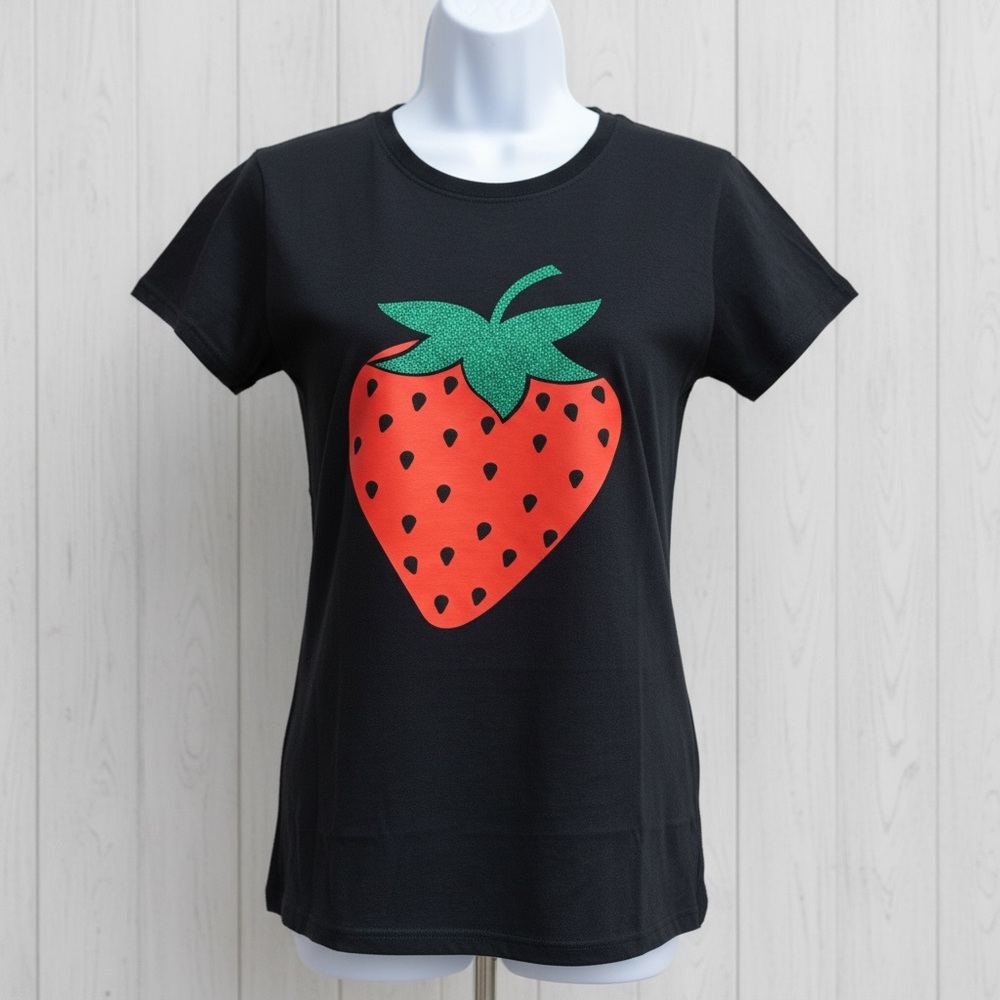 Glittery Strawberry Shirt - Picture 2 of 5